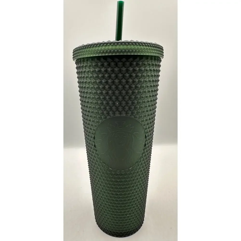 Starbucks Plastic 2021 Mermaid Siren Green Matte Studded Venti Tumbler, 24 oz